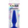 CRYSTAL BLUE TAPERED GLASS PLUG SMALL -