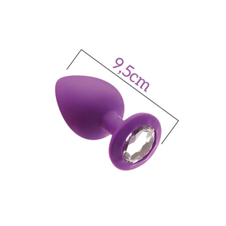 MAI PLEASURE TOYS No.49 Anal Plug With Stone L Purple