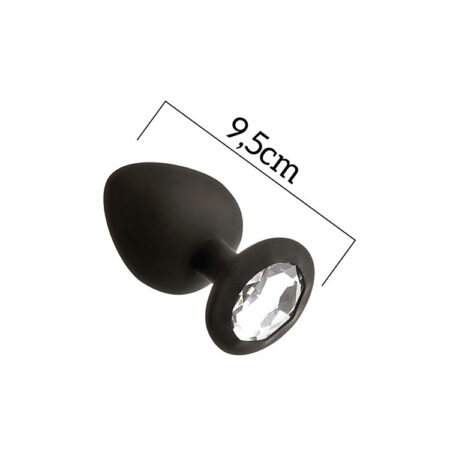 MAI PLEASURE TOYS No.49 Anal Plug With Stone L Black