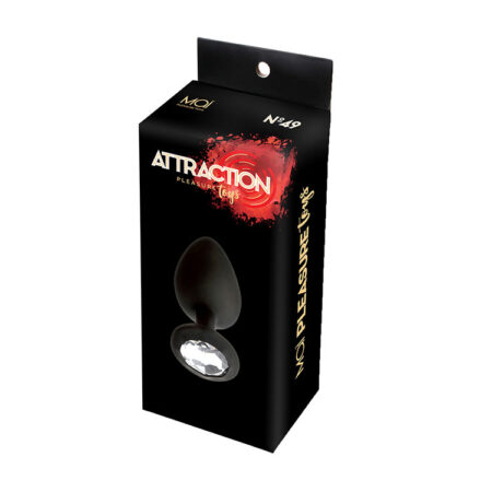 MAI PLEASURE TOYS No.49 Anal Plug With Stone L Black