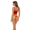 Bombshell Boudoir Strap Overlay 2 Pc Bra Set Red