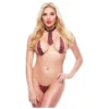 3 Pc Skimpy Schoolgirl Bikini & Necktie Set Tartan TEACHER'S PET