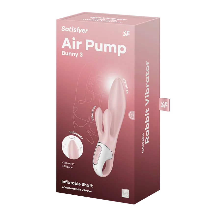 Air Pump Bunny 3 Rose SATISFYER