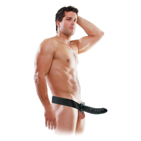 FETISH FANTASY SERIES - 8" HOLLOW STRAP-ON - BLACK