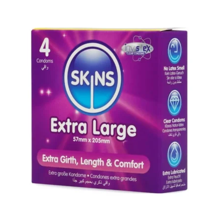 SKINS - EXTRA LARGE PREMIUM CONDOMS PACK 4