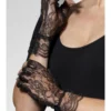FEVER FINGERLESS LACE GLOVES BLACK OS