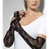 FEVER GOTHIC LACE GLOVES BLACK OS