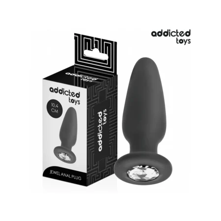 ADDICTED TOYS - ANAL PLUG WITH JEWEL SILICONE SIZE M 10.4 CM