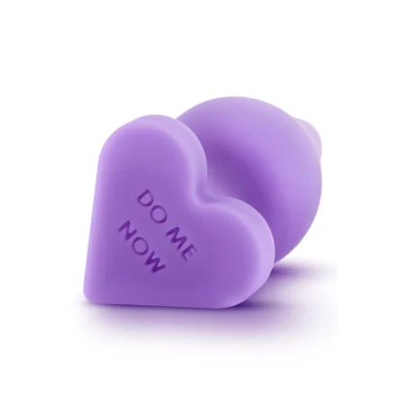 Play With Me By Blush® | Naughty Candy Heart Do Me Now Purple 3.5-Inch Anal Plug