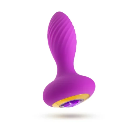 Oh My Gem By Blush® | Charm 4.5 Inch Vibrating Anal Plug Massager With Stayput™ Design & Amethyst Gem Base - In Purple