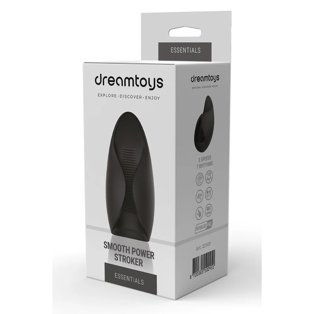 Smooth Power Stroker Black DREAMTOYS ESSENTIALS