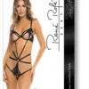 RENE ROFE LINGERIE Walk Away Crotchless Teddy Black
