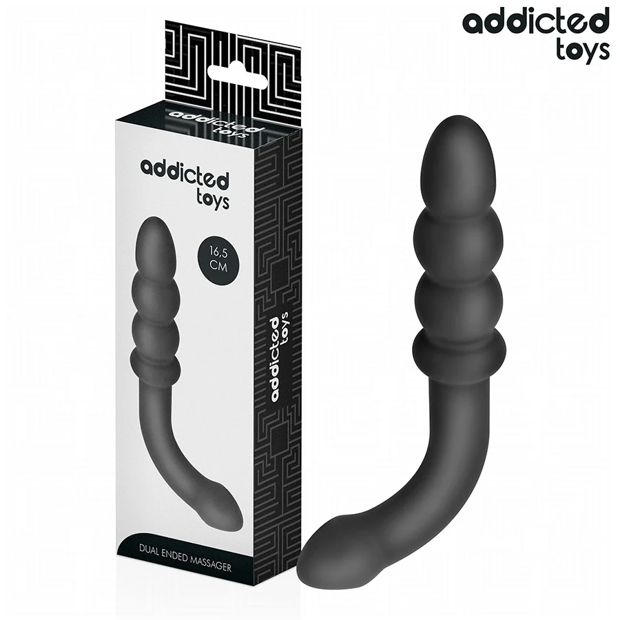 ADDICTED TOYS - DOUBLE ANAL MASSAGER SILICONE 16.5 CM