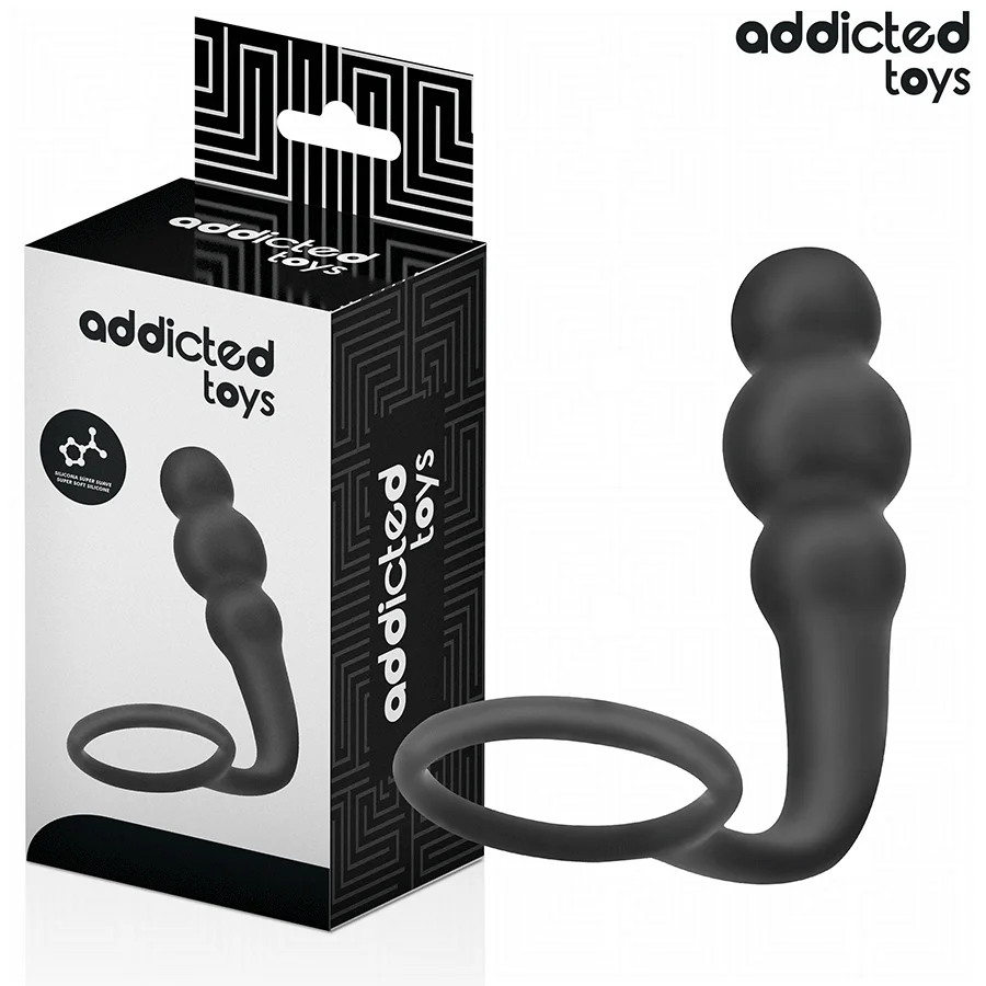 ADDICTED TOYS - ANAL PLUG WITH RING SILICONE MODEL 4
