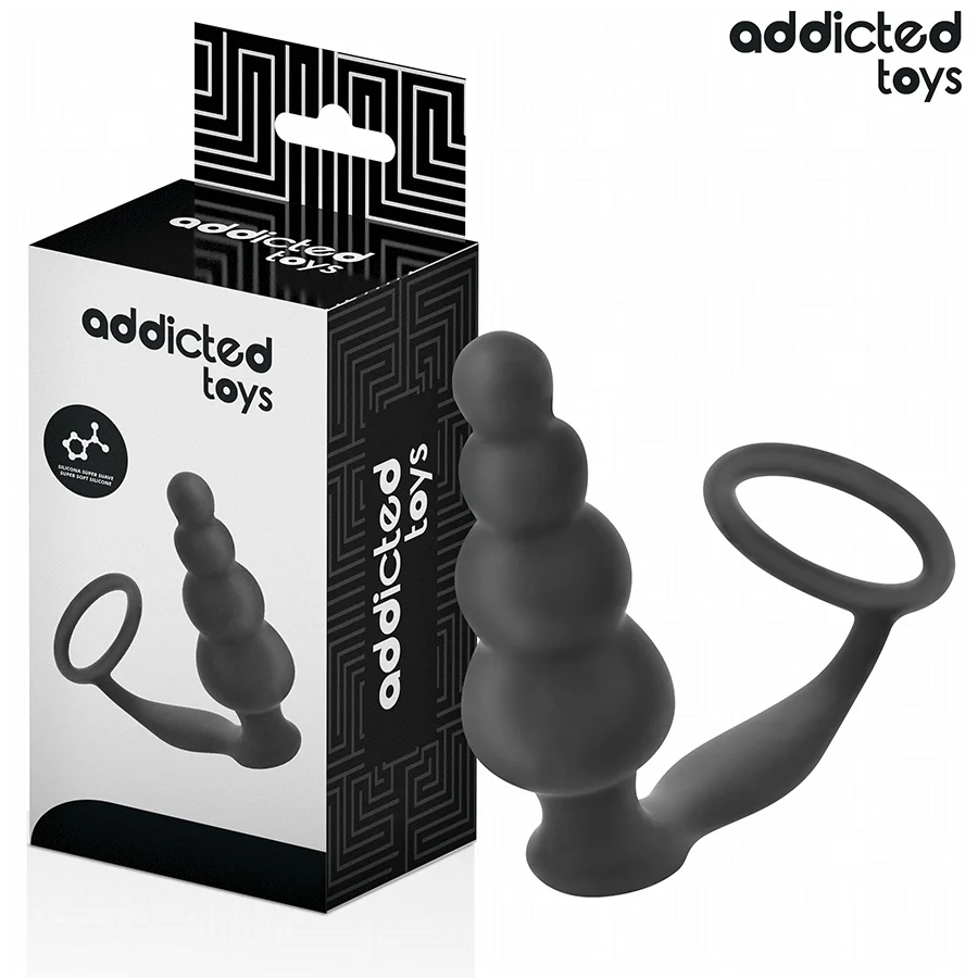 ADDICTED TOYS - ANAL PLUG WITH RING SILICONE MODEL 5