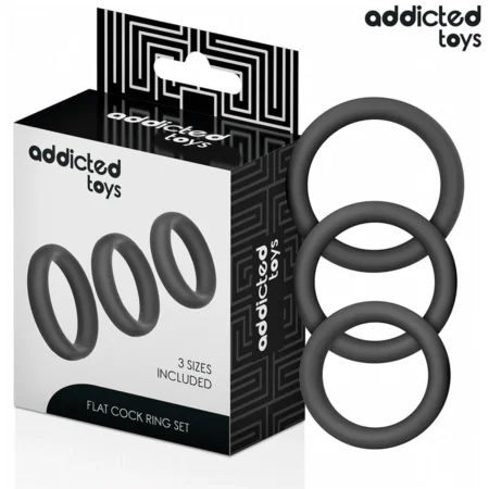 ADDICTED TOYS - SET OF FLAT SILICONE RINGS