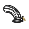 METAL HARD - BLACK BIRD CHASTITY RING CAGE