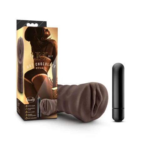 Hot Chocolate By Blush® | Brianna Realistic Chocolate Vibrating Masturbator / Stroker