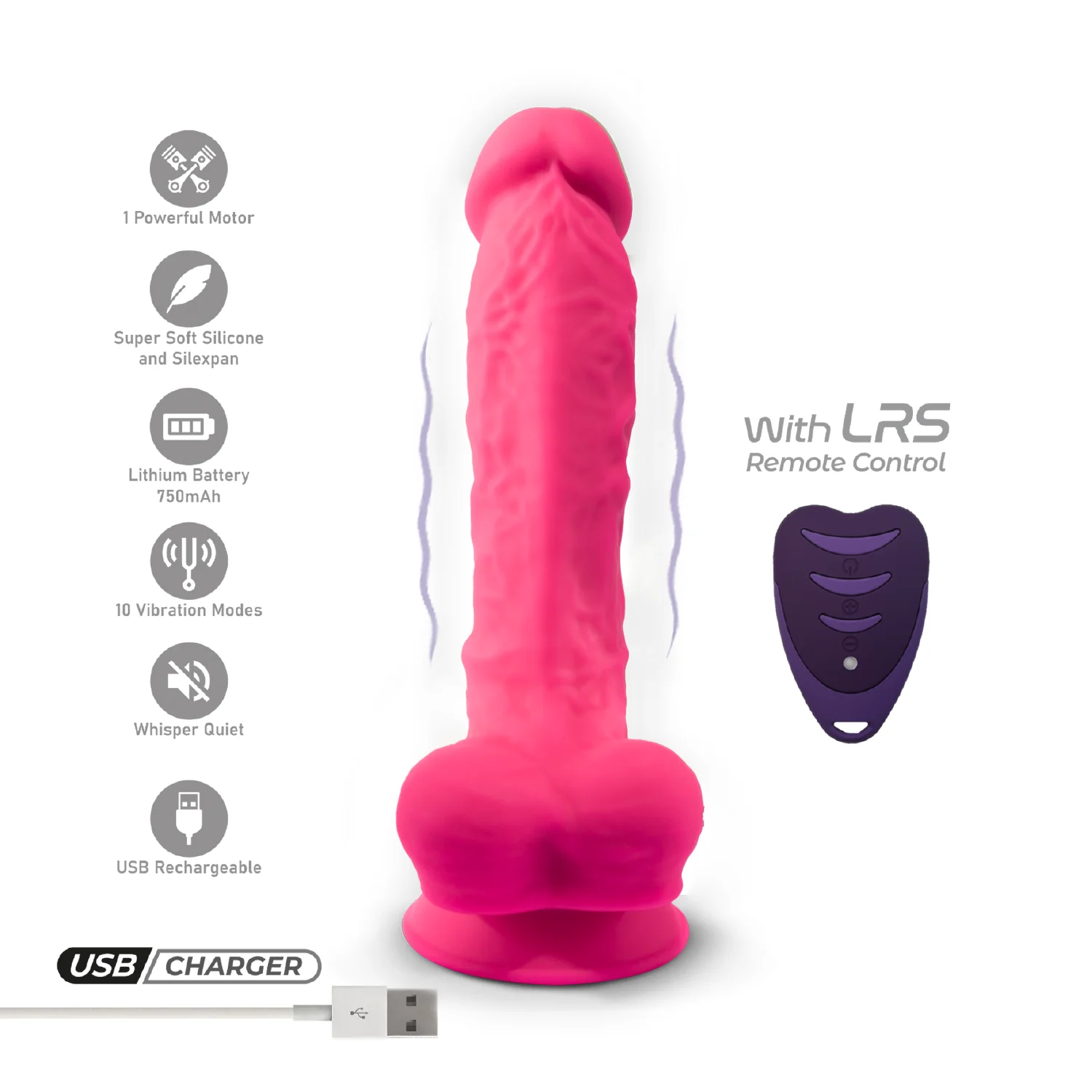 Model 1 8" Pink Vibration+ LRS