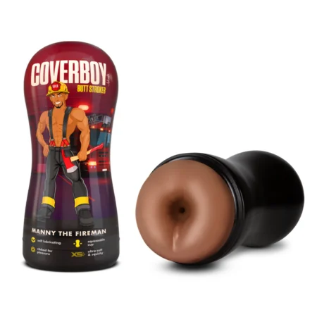 Manny The Fireman Self Lubricating Realistic Tan Butt Stroker BLUSH COVERBOY