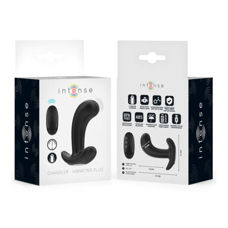 INTENSE - CHANDLER ANAL PLUG 10 VIBRATIONS BLACK REMOTE CONTROL