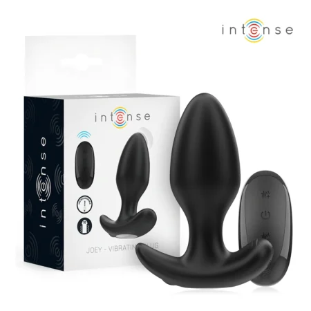 INTENSE - JOEY ANAL PLUG 10 VIBRATIONS BLACK REMOTE CONTROL