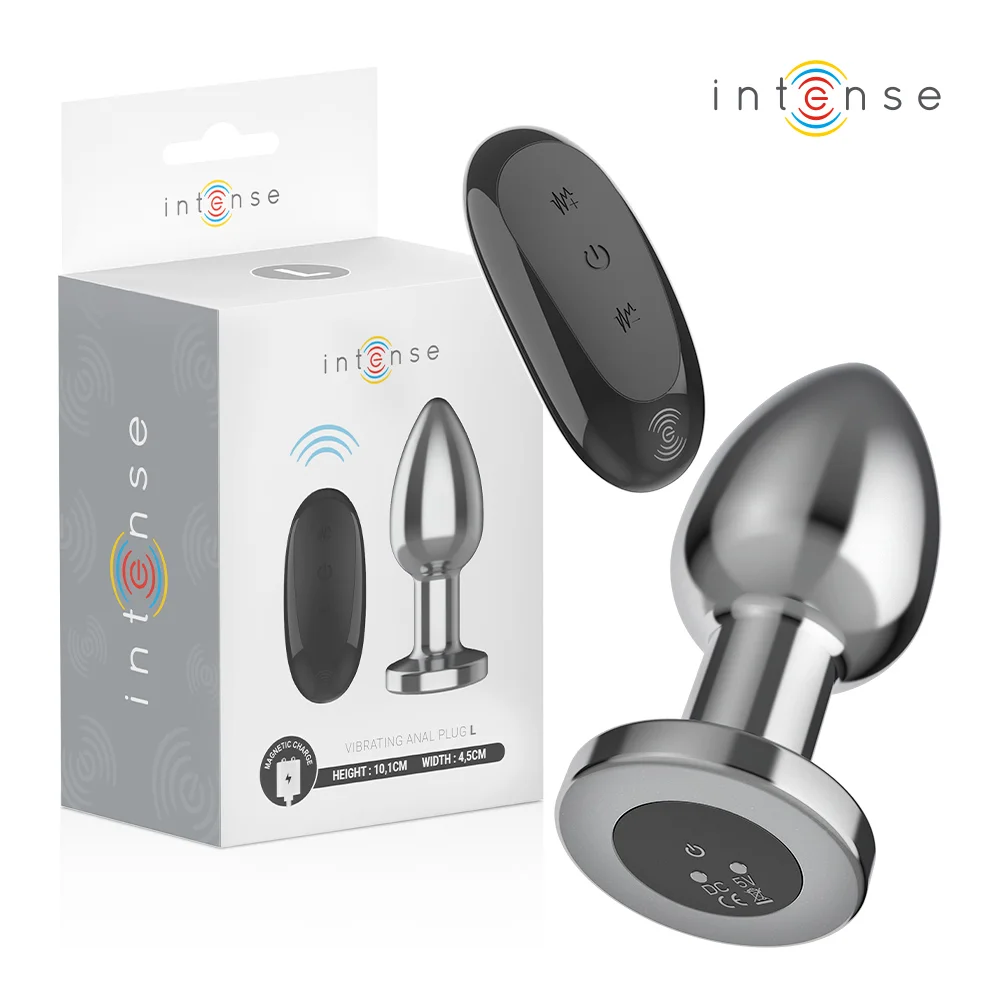 INTENSE - ANAL PLUG 10 VIBRATIONS METAL WITH REMOTE CONTROL L