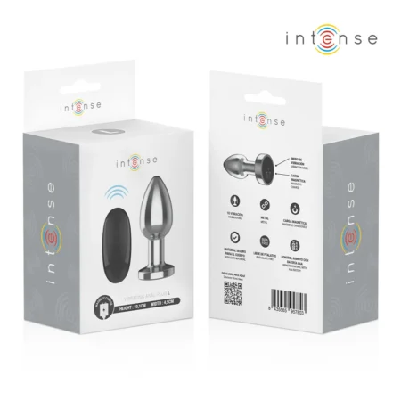 INTENSE - ANAL PLUG 10 VIBRATIONS METAL WITH REMOTE CONTROL L