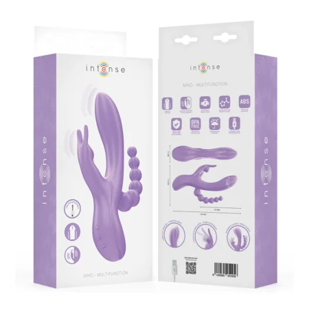 INTENSE - MIKO TRIPLE VIBRATOR RABBIT & STIMULATOR & ANAL 7 VIBRATIONS PURPLE