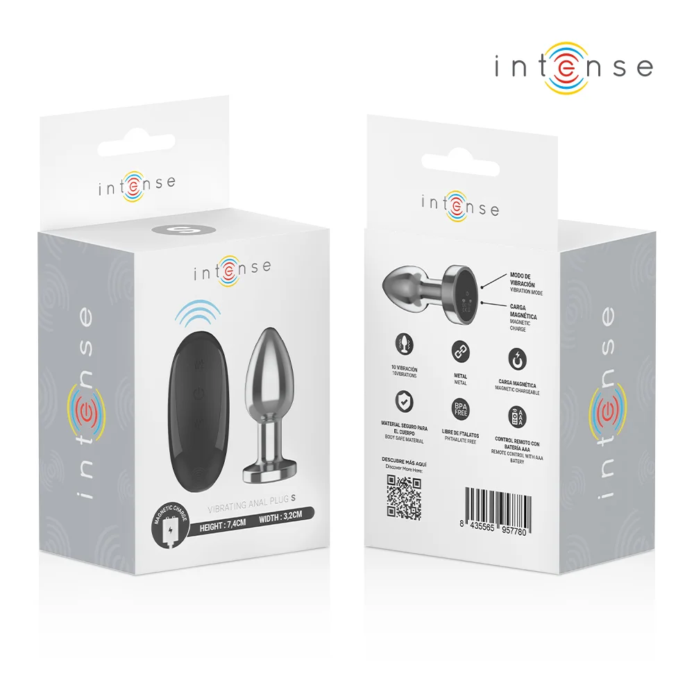 INTENSE - ANAL PLUG 10 VIBRATIONS METAL WITH REMOTE CONTROL S
