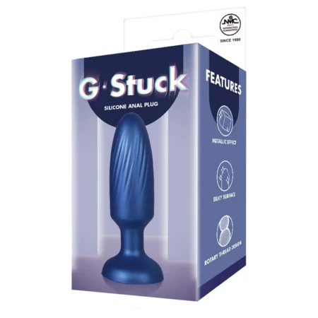 4 Inch silicone Anal Plug Metallic Blue NMC