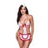 Nurses Negligee With Red Details And Hat – BACI DREAMS – BACI LINGERIE